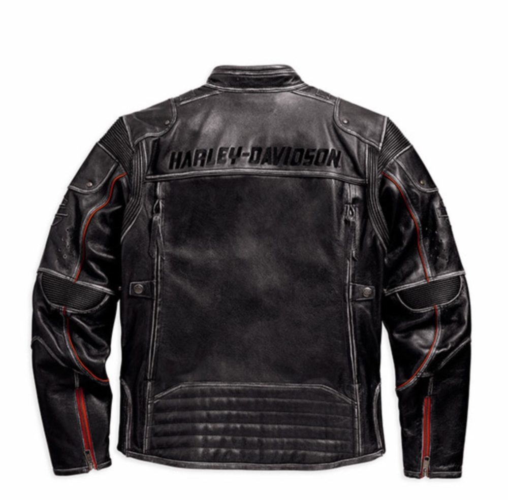 Harley Davidson Roadworn Triple Vent Leather Jacket Black Large eBay